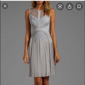 Bcbgmaxazria gray pleated dress.